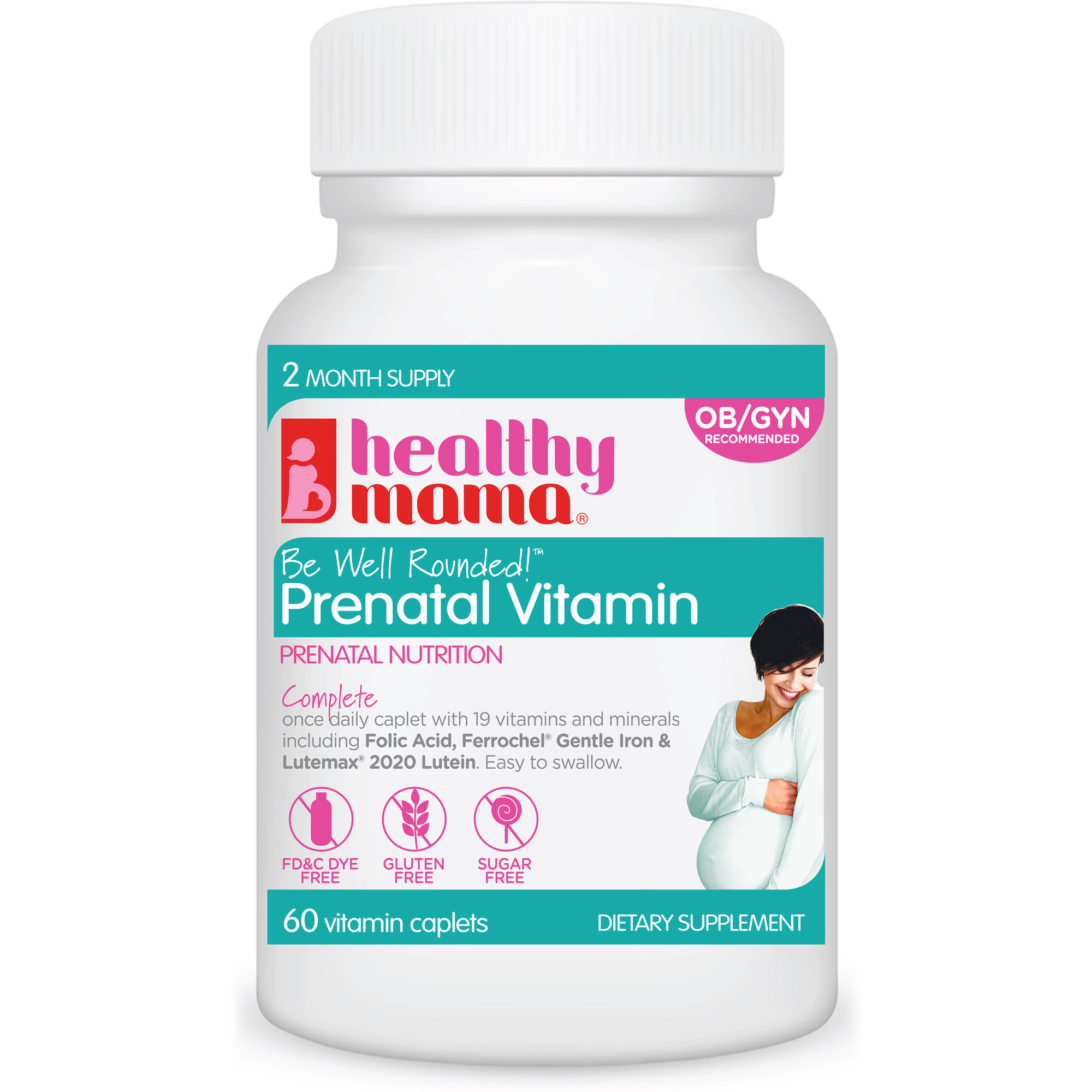 Healthy Mama Be Well Rounded! Prenatal Vitamins, 60 Count - image 1 of 6