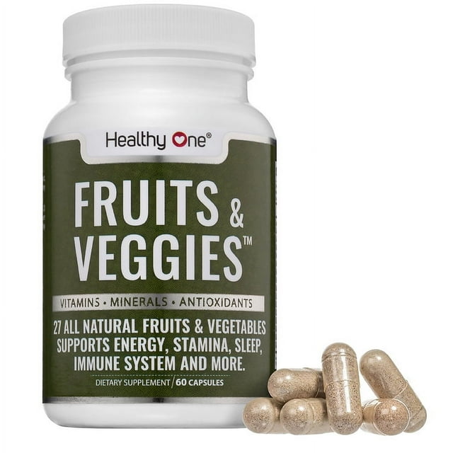 Healthy One Fruits and Veggies Supplement 27 Superfood Fruits and Vegetables Vitamins Fruit