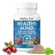 Healthy One Healthy Mind Brain Nootropic Supplement Cognitive Health 1-Count 60 Capsules