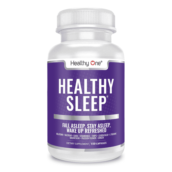 Healthy One Healthy Sleep Supplement, Melatonin & L-Theanine, 150 Capsules