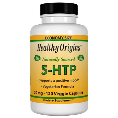 Healthy Origins 5-HTP 50 mg, 120 Veggie Capsules