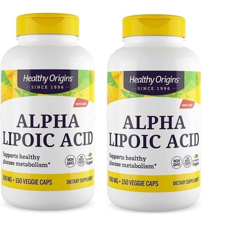 Healthy Origins Alpha Lipoic Acid 600 MG, 150 Capsules 2 Packs