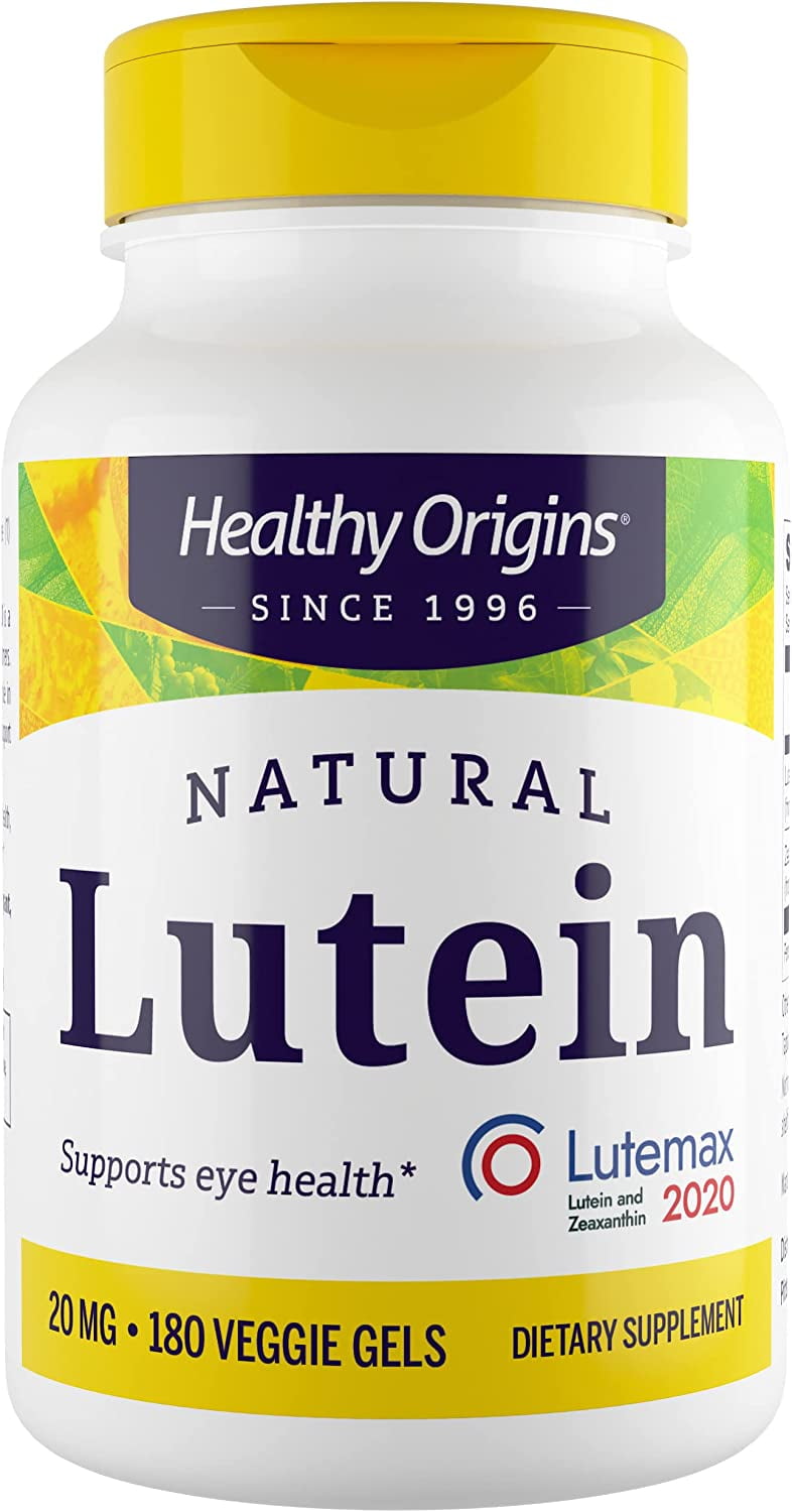 Healthy Origins Lutein - Natural - Lutemax 2020 - 20 mg - 180 Vegetarian Softgels