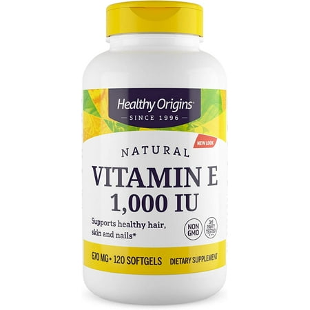 Healthy Origins Natural Vitamin E 670 mg (1,000 Iu) 120 Sgels