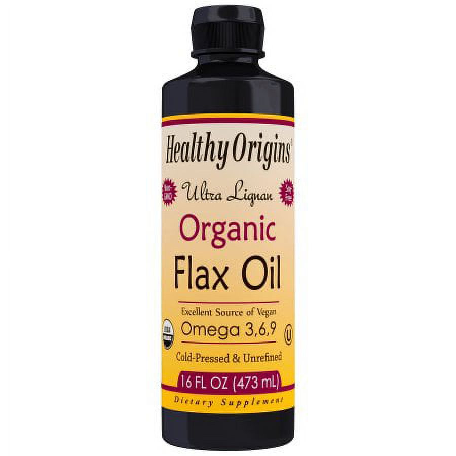 Healthy Origins Ultra Lignan Organic Flax Oil, 16 Fl Oz