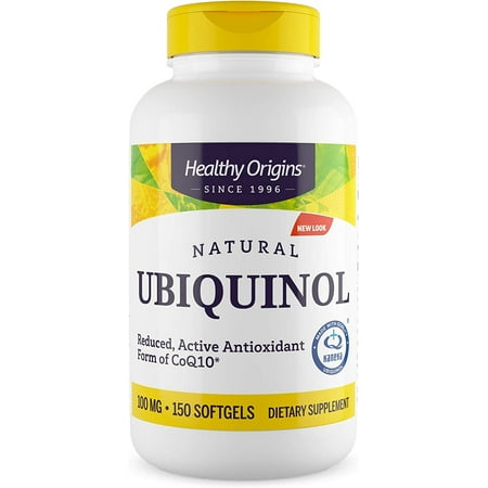 Healthy Origins Ubiquinol 100 mg (Kaneka QH, Non-GMO, Gluten Free, Heart Support, Energy Support), 150 Softgels