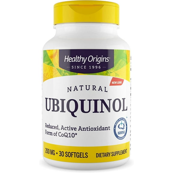 Healthy Origins Ubiquinol 200 mg (Kaneka QH, Non-GMO, Gluten Free, Heart Support, Energy Support), 30 Softgels