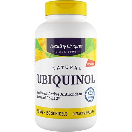 Healthy Origins Ubiquinol 50 mg (Kaneka QH, Non-GMO, Gluten Free, Heart Support, Energy Support), 150 Softgels