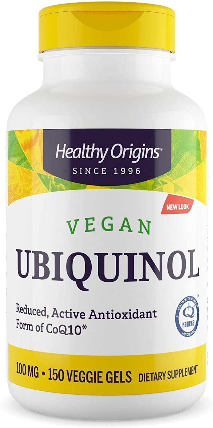 Healthy Origins Ubiquinol 100 mg (Vegan Formula, Kaneka QH, Non-GMO, Gluten Free, Heart Support, Energy Support), 150 Veggie Gels