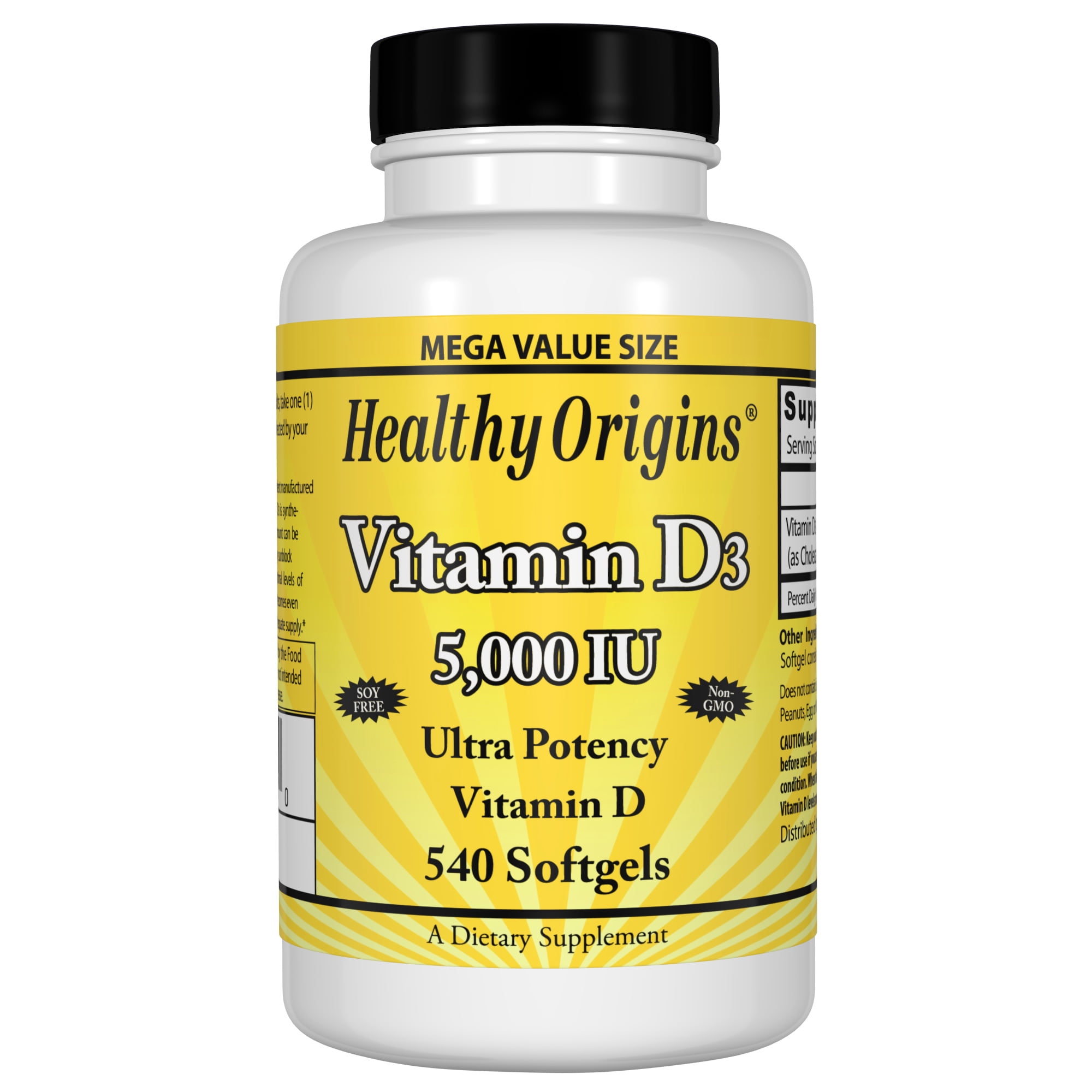 Healthy Origins Vitamin D3 5,000 IU, 540 Softgels