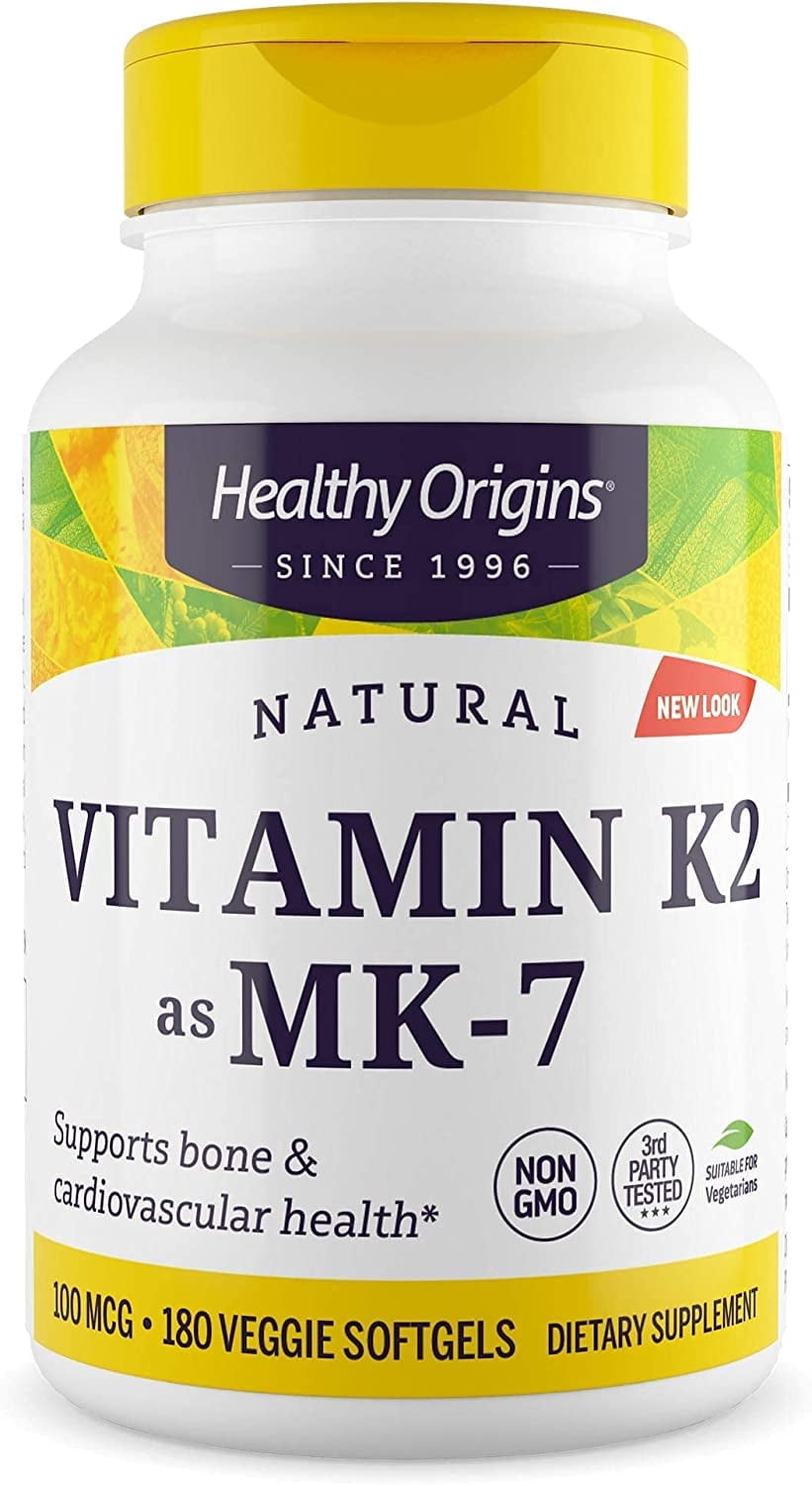 Healthy Origins Vitamin K2 as MK-7 100 mcg Vegetarian Softgels, 180 Ct