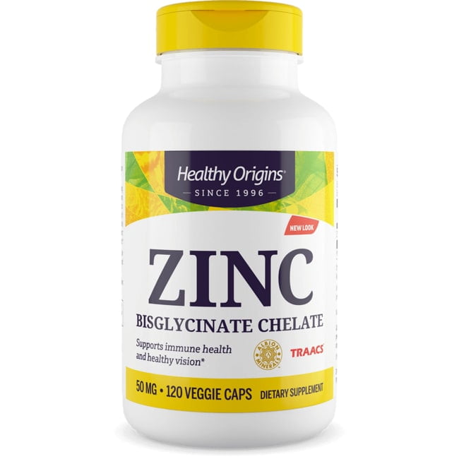 Healthy Origins Zinc Bisglycinate Chelate 50 Mg (Albion Minerals