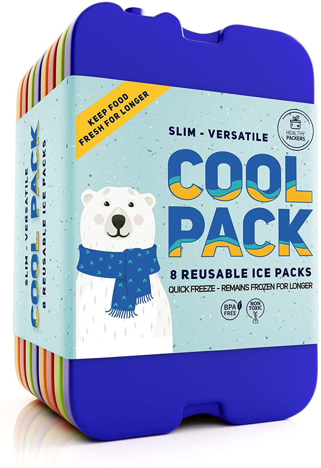  TOURIT Reusable Ice Pack for Lunch Box, Lunch Bags and  Coolers, Super Cute Kids Ice Packs, Slim and Long Lasting Freezer Packs,  BPA Free, Set of 2 : Sports & Outdoors