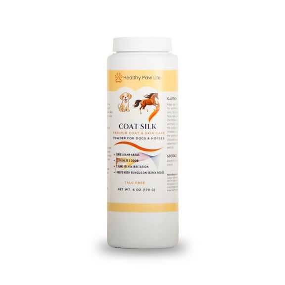 COAT SILK - Canine and Equine Dry Powder | Alleviate Odors and Itchiness | Relieves Rain Rot and Sweet Itch | Holistic Remedy and Soothing Formula