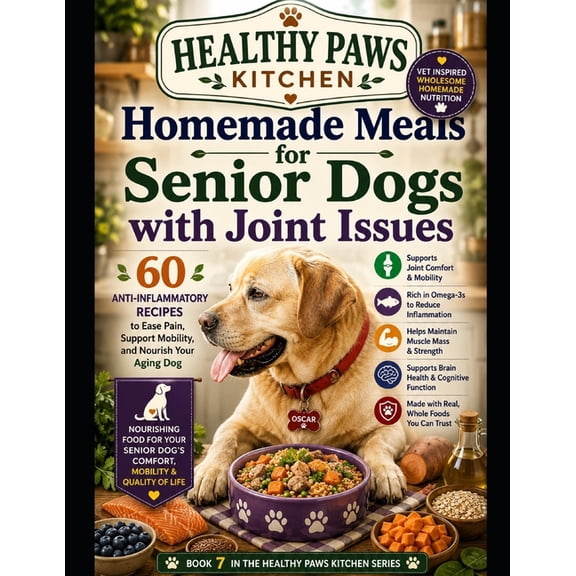 Healthy Paws Kitchen Homemade Meals for Senior Dogs with Joint Issues: 60 Anti-Inflammatory Recipes to Ease Pain, Support Mobility, and Nouri, (Paperback)