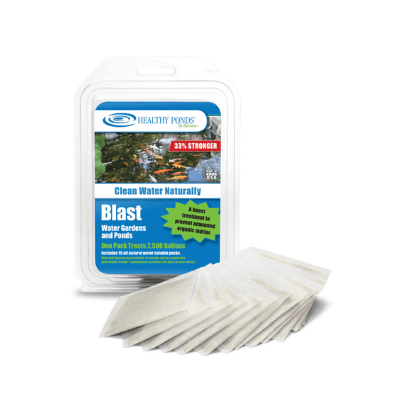 Healthy Ponds Blast Pond Water Cleaner, 5 Water Soluble Packets; Each Packet Treats up to 25,000 Gallons