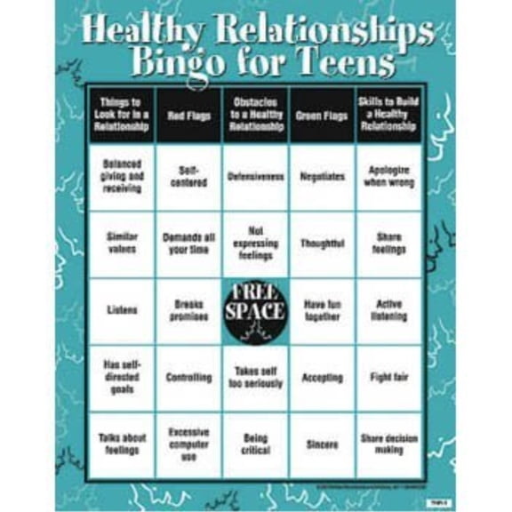 Healthy Relationships Bingo for Teens