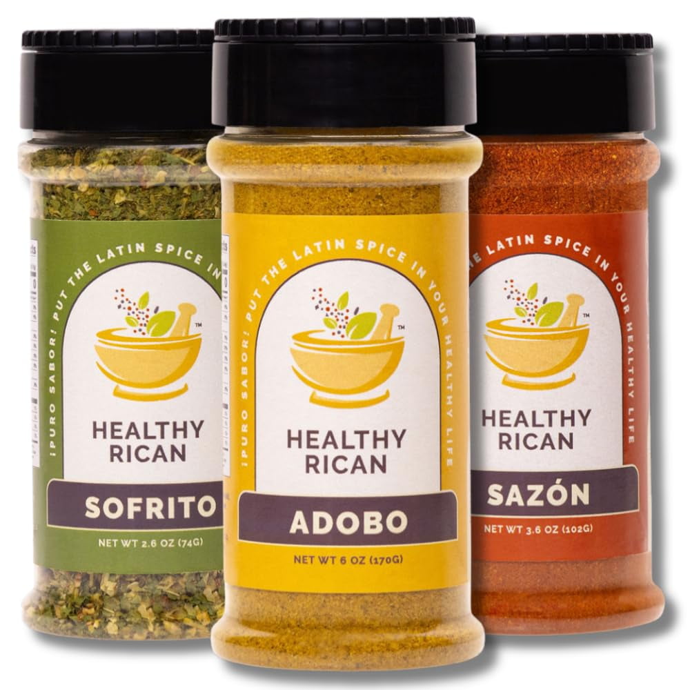 Regular Seasoning Healthy Rican Adobo FEV6 Sazon Sofrito Seasoning and Herbs Mix Dry Non ...