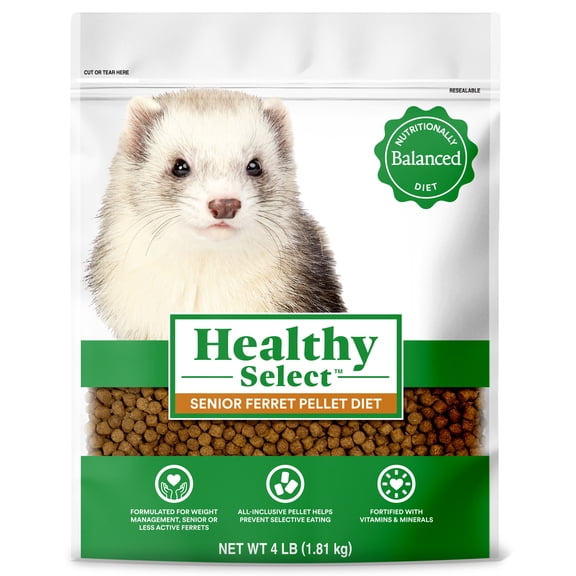 Healthy Select Senior Ferret Pellet Diet for Small Animals, 4 lbs.
