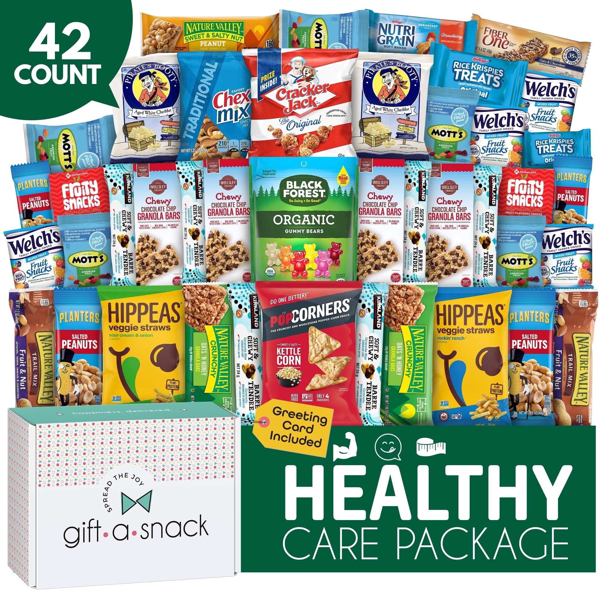 Healthy Snack Box - Tasty, Nutrient-Rich Variety, 42 Count by Gift A Snack