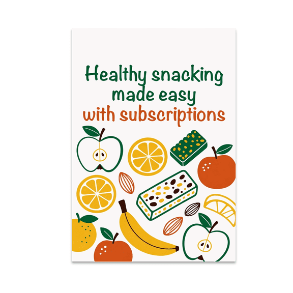 Healthy Snacking Made Easy with Subscriptions - Snack Subscription Enthusiast - 13x19 Poster Print