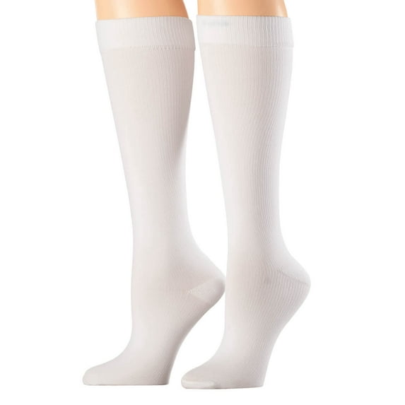 Healthy Steps Compression Socks 15-20 mmHg, White, Small