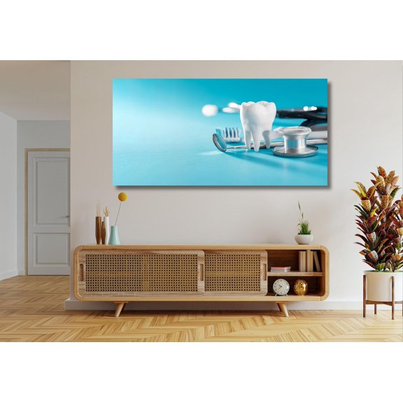 Healthy Teeth Art Dental Office Decor Dentist Gift, Unframed Poster