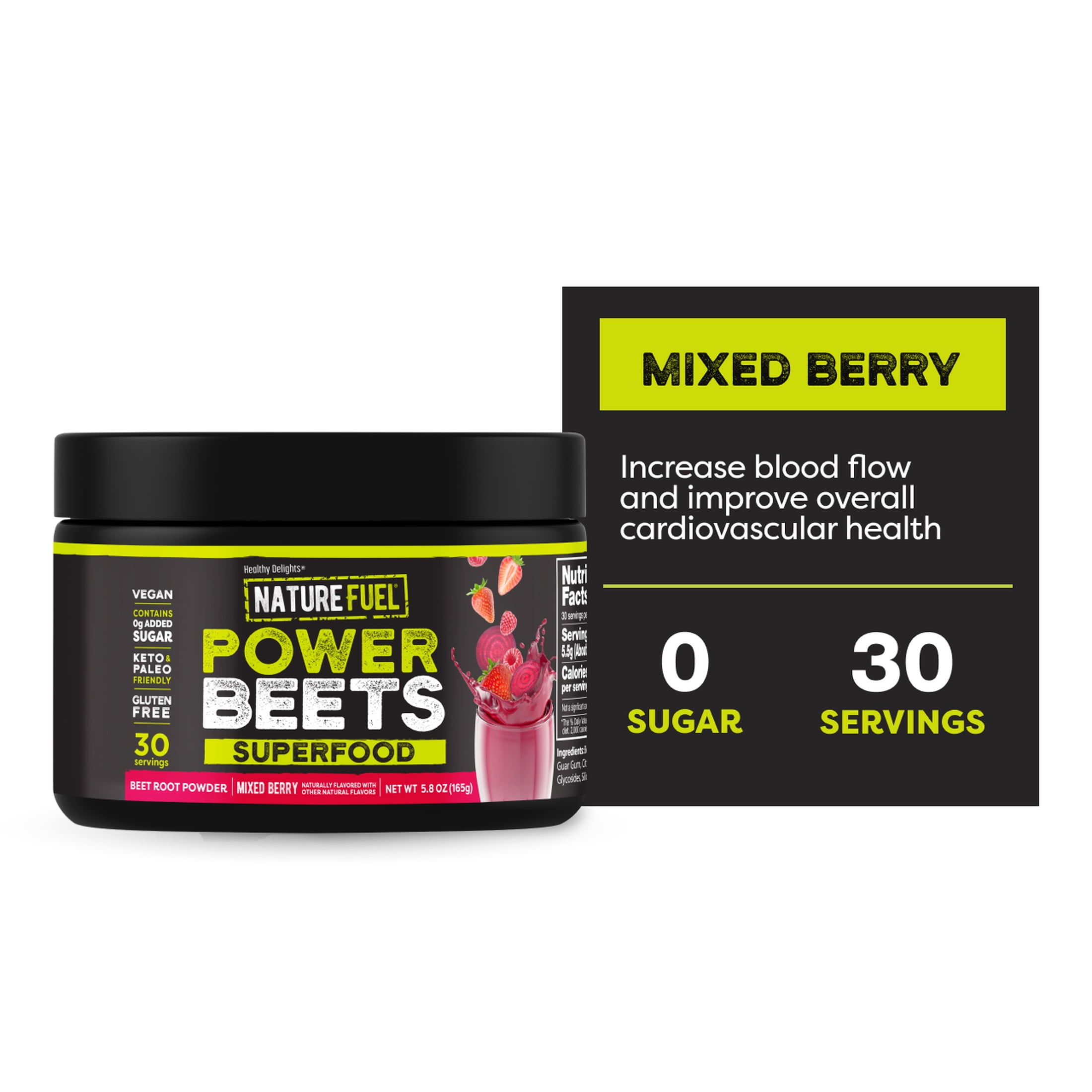 Healthy delights power beets powder, acai pomegranate flavor, 30 servings, 5.8 oz