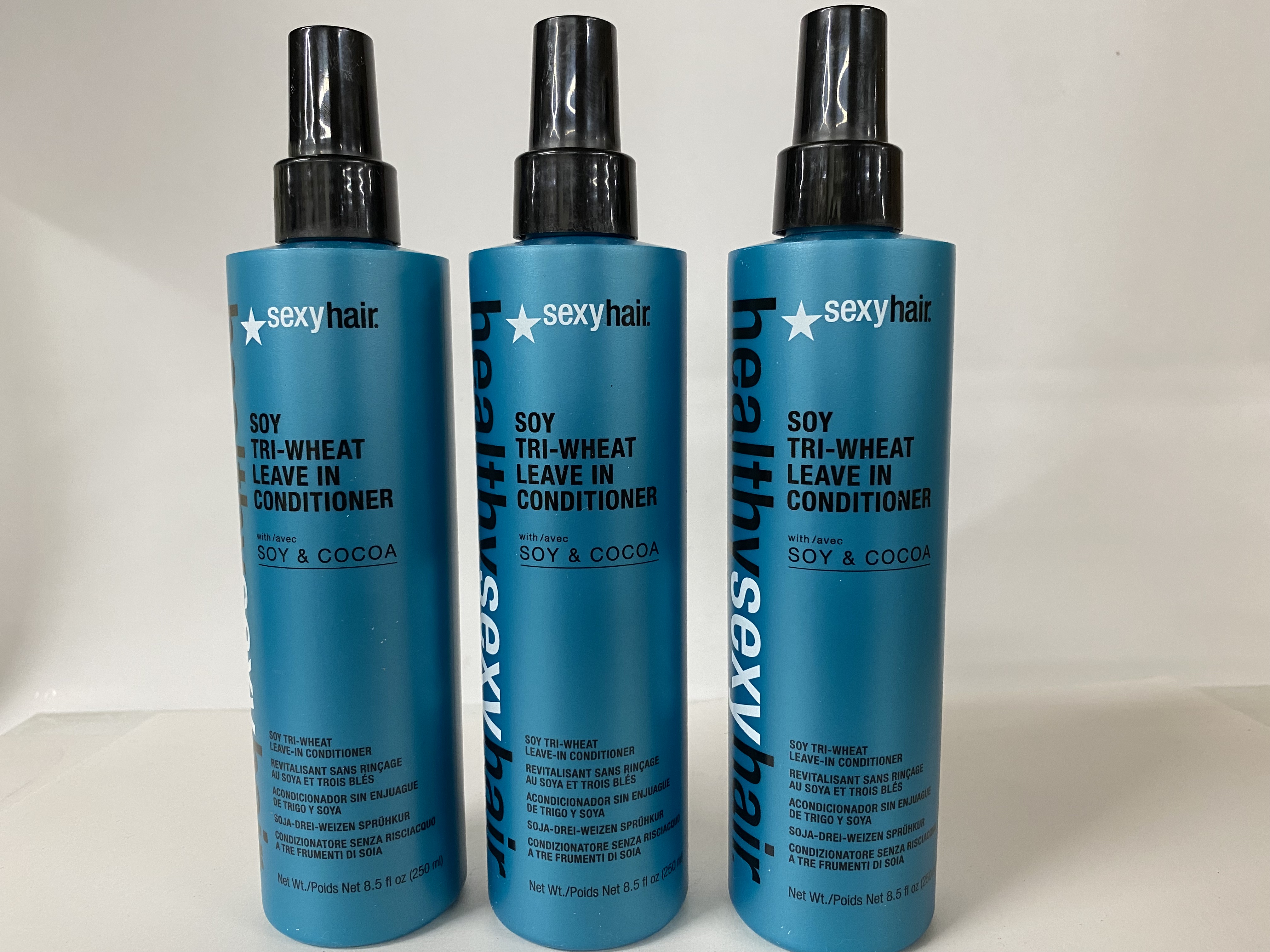 Healthy Sexy Hair Soy Tri Wheat Leave In Conditioner Soy And Cocoa 85 Oz 3 Pack