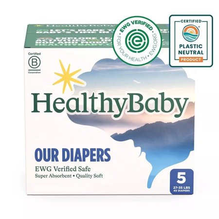 HealthyBaby Disposable Diapers Size 5 40 Count