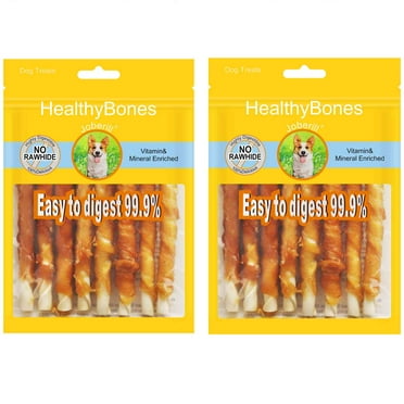 HealthyBones Chicken Breast Wrapped Natural Dog Treats for Dorkie and Other Small Mixed Breed Dogs , 18 Count