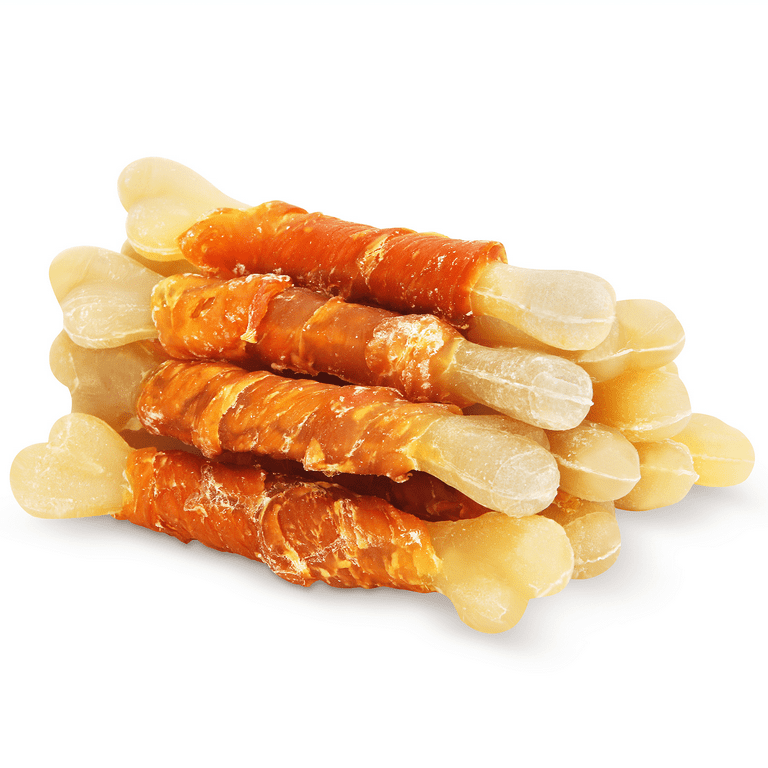 HealthyBones Rawhide Free Healthy Foods for Blue Lacy and Other Med Working Dogs Chicken Wrapped Sticks Dog Foods Soft Chewy Foods for Training