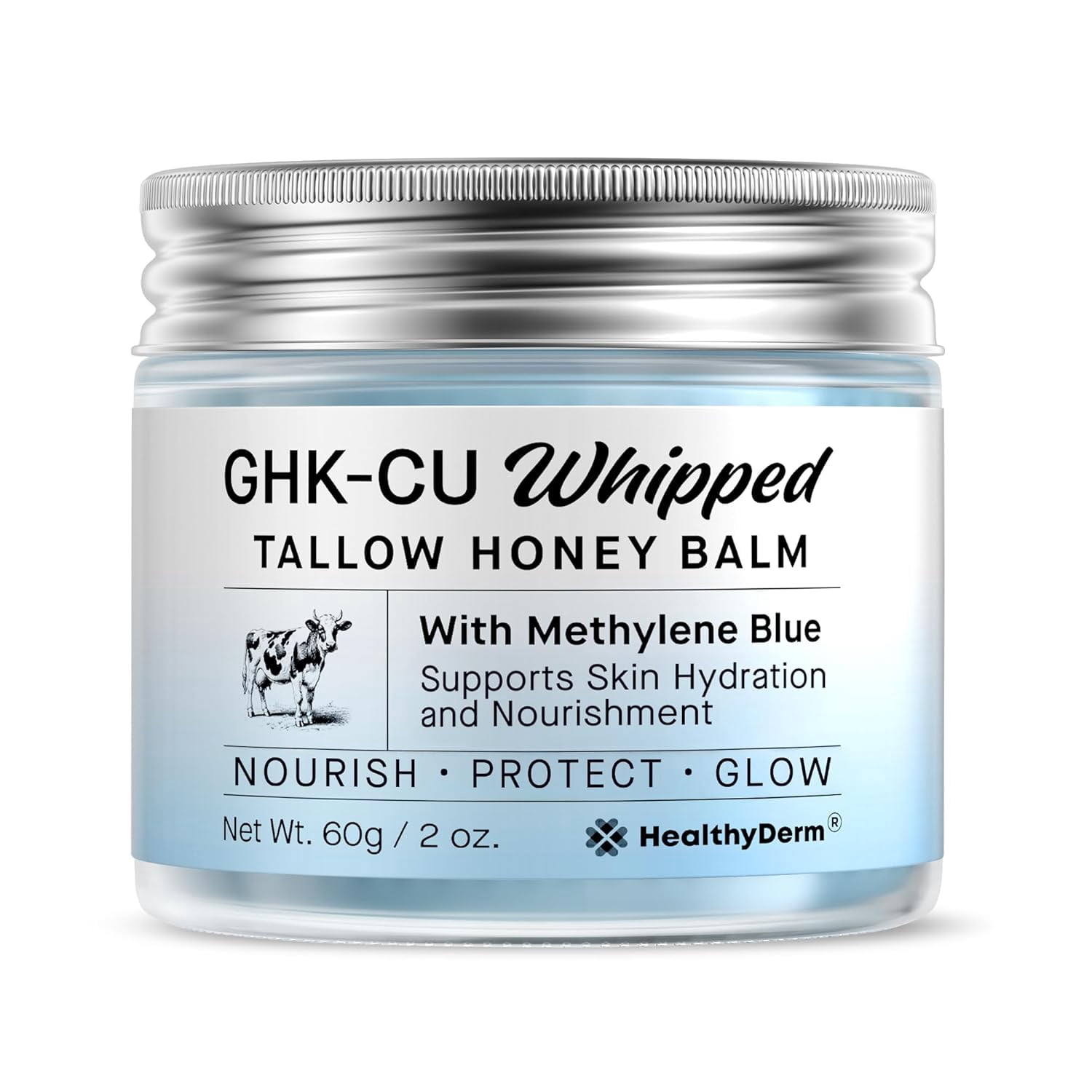 HealthyDerm Copper Peptides GHK-Cu Beef Tallow for Skin: Blue Balm with  Methylene Blue, Manuka Honey & Vitamin E – Natural Face and Body  Moisturizer for Mature, Dry & Sensitive Skin – 2OZ -