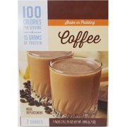 HealthyWise - 100 Calorie Meal Replacement Pudding Shake, 15g Protein, Low Calories, Low Carbs, 7 Servings Per Box (Coffee)