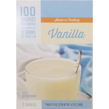 HealthyWise - High Protein 100 Calorie Pudding Shake, 15g Protein, Low Calorie, Low Carbs, Ideal Protein Compatible, 7 Servings Per Box (Vanilla)