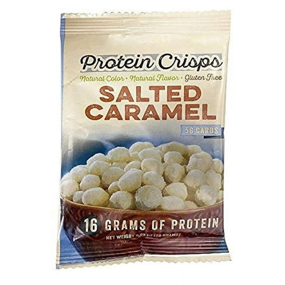 HealthyWise - High Protein Diet Crisps, Low Calorie, Low Fat, Low Carb, Healthy Gluten-Free Snack, 7 Bags (Salted Caramel)