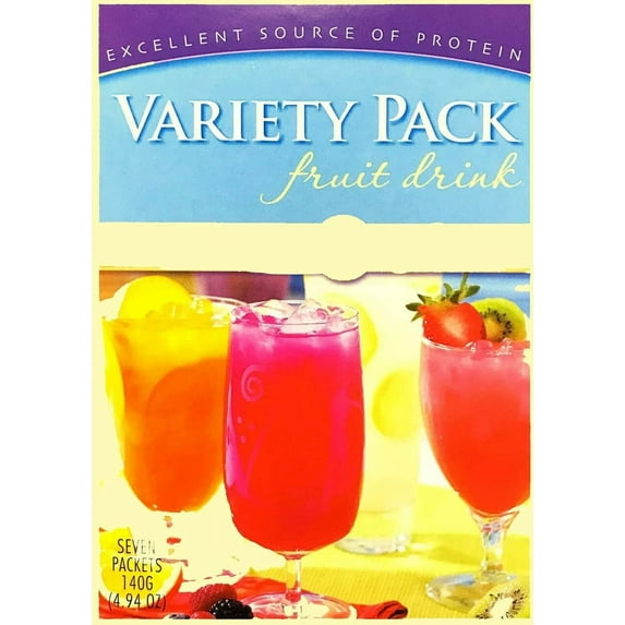 HealthyWise High Protein Diet Fruit Drink Variety Pack, 7 Servings