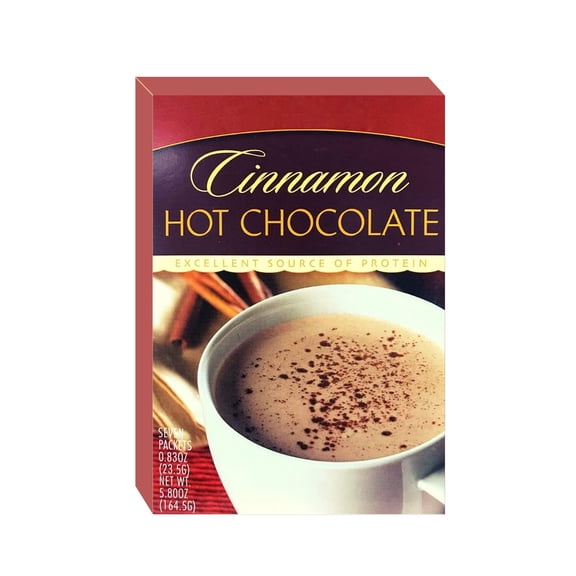 HealthyWise - High Protein Hot Cocoa - Instant Low Carb, Low Calorie Hot Chocolate Mix with 15g Protein, 7 Servings Per Pack (Cinnamon)