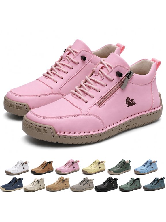 Orthopedic Zipper Sneakers, Lightweight Non-slip Heaneo Shoes, for Women Walking Travel