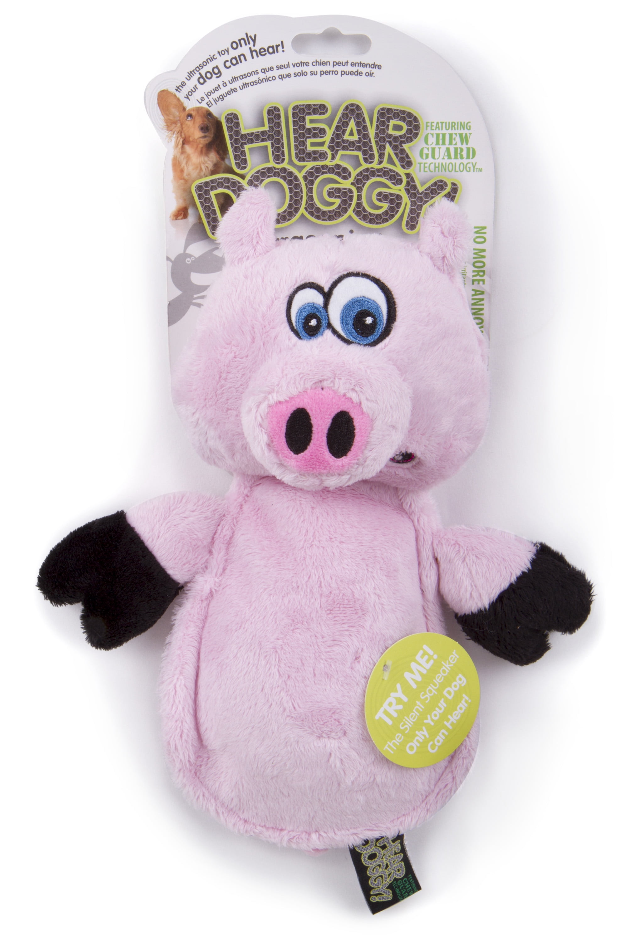 Go Dog Hear Doggy Flattie Pig With Chew Guard Technology And Silent Squeak Technology Plush Dog Toy Go Dog Hear Doggy Flattie Pig With Chew Guard Technology And Silent Squeak Technology Plush Dog Toy
