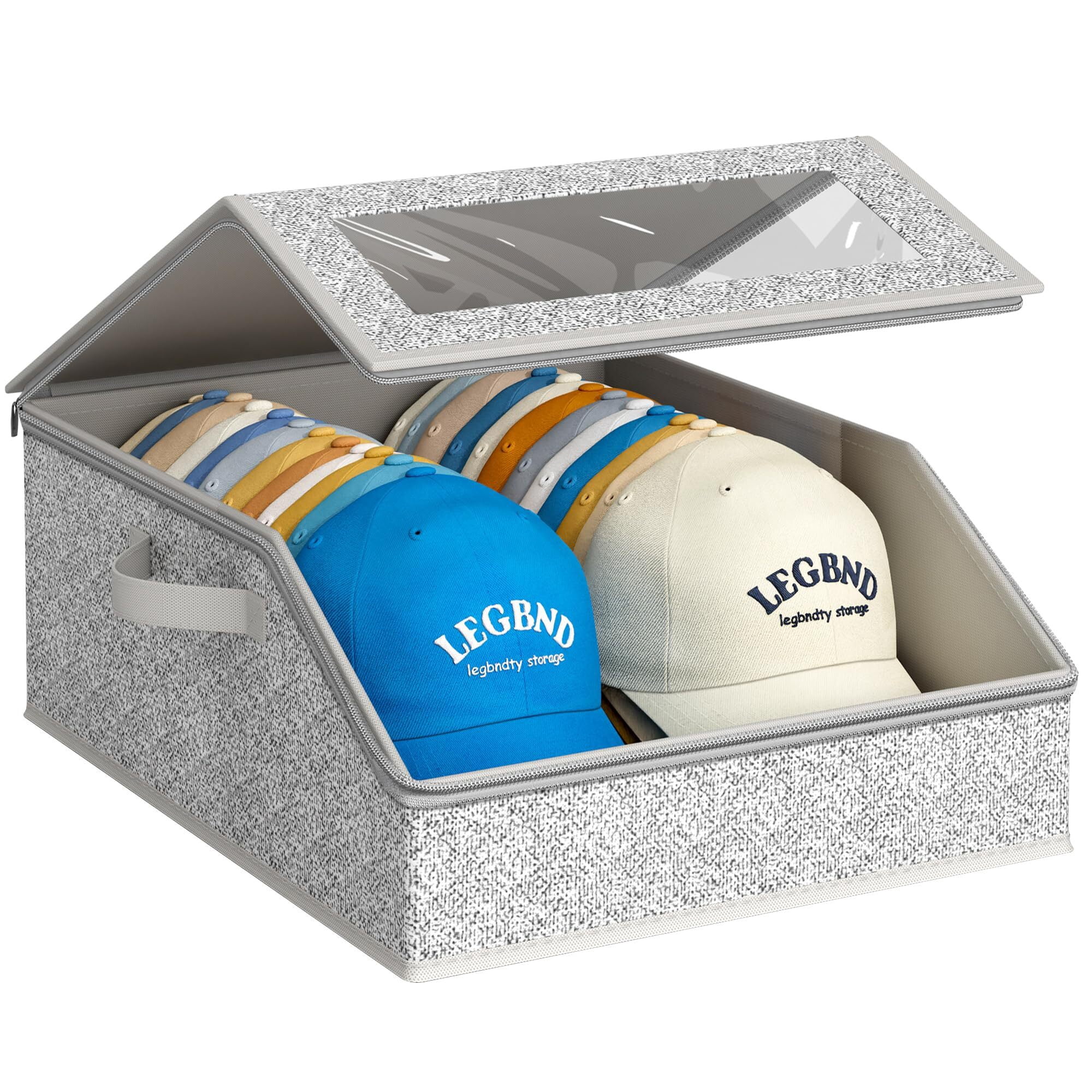 HeariCro 1 Pack Large Hat Organizer for Baseball Caps, Stackable Fabric ...