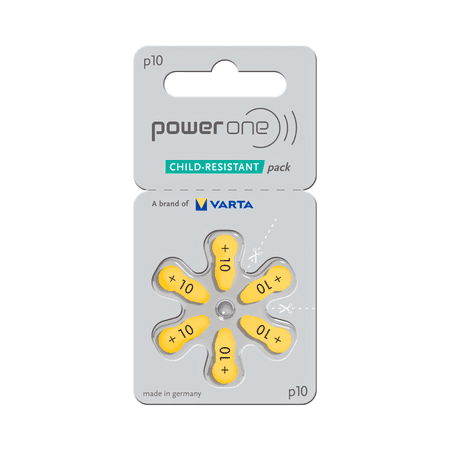 Power One Size 10 Hearing Aid Battery Made in Germany - 120 batteries