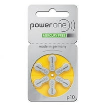 Hearing Aid Battery Powerone Size 10 Made in Germany - 120 batteries