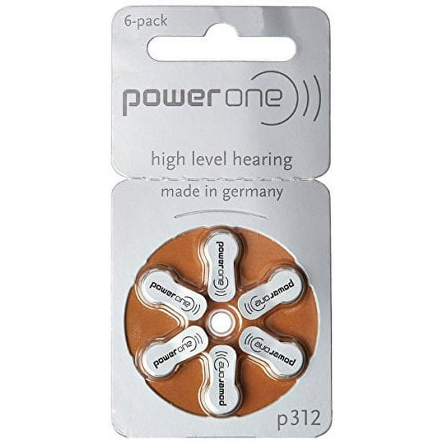 Hearing Aid Battery Powerone size 312 60 batteries