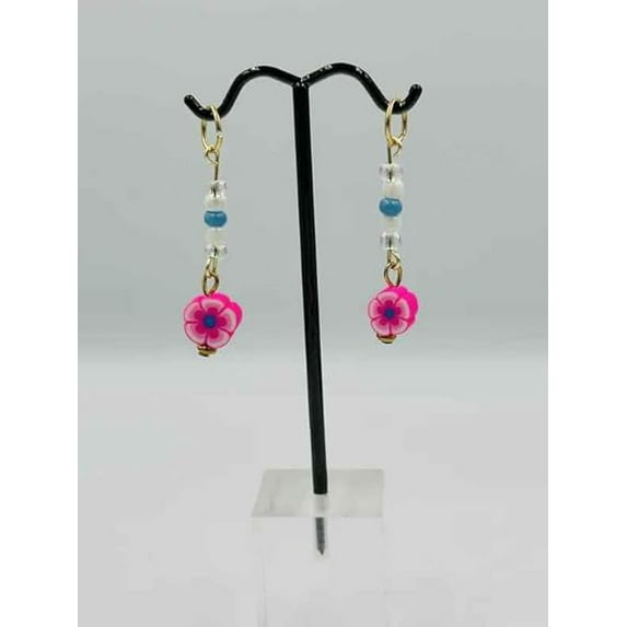 Hearing Aid Charms - Flower Hearing Aid Charms Set of 2 - Hearing Aid Accessories - Pink