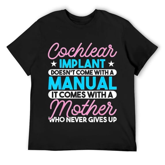 Hearing Aid Doesn't Come With A Manual Deaf T-Shirt Black
