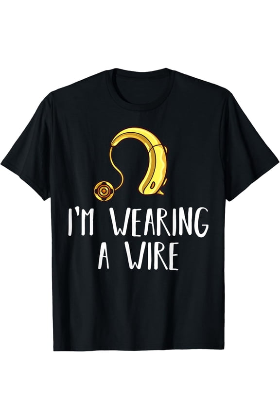 Hearing Aid Gift Funny Deaf Awareness T-ShirtMen and women, White Black T-shirt, size: Extra large S-884XL