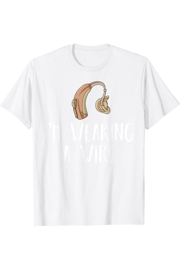 Hearing Aid Keeper Gifts Unisex-Adults, Kids Deaf Awareness T-Shirt White Small Modern Funny Art T-Shirt