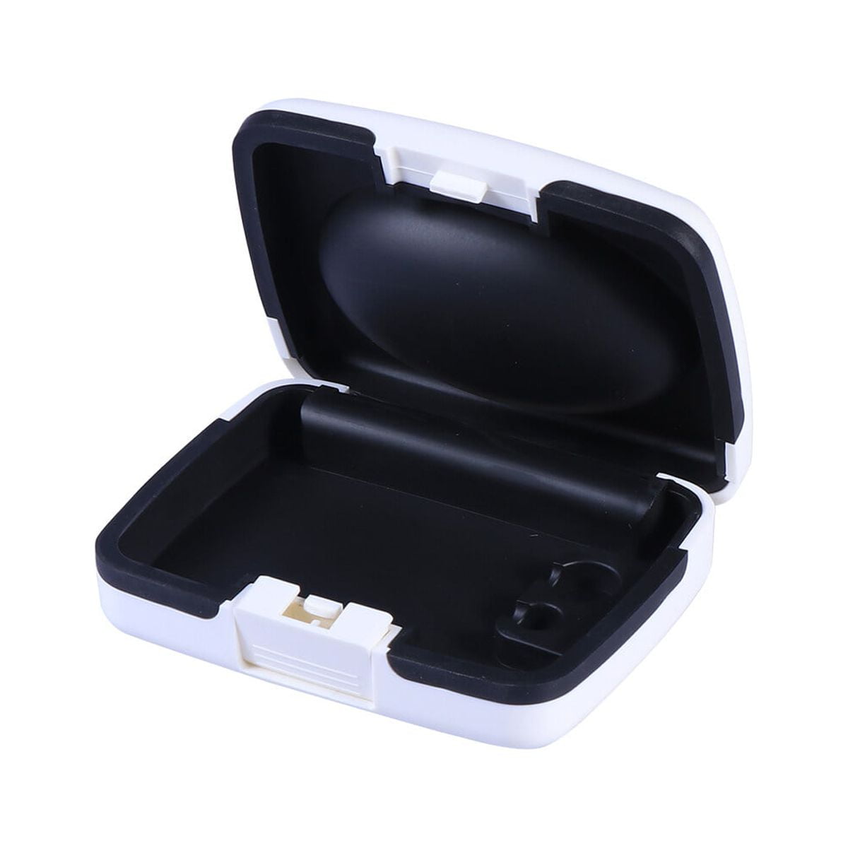 Hearing Aid Hard Case Carry Case Holder for Hearing Aids (White)