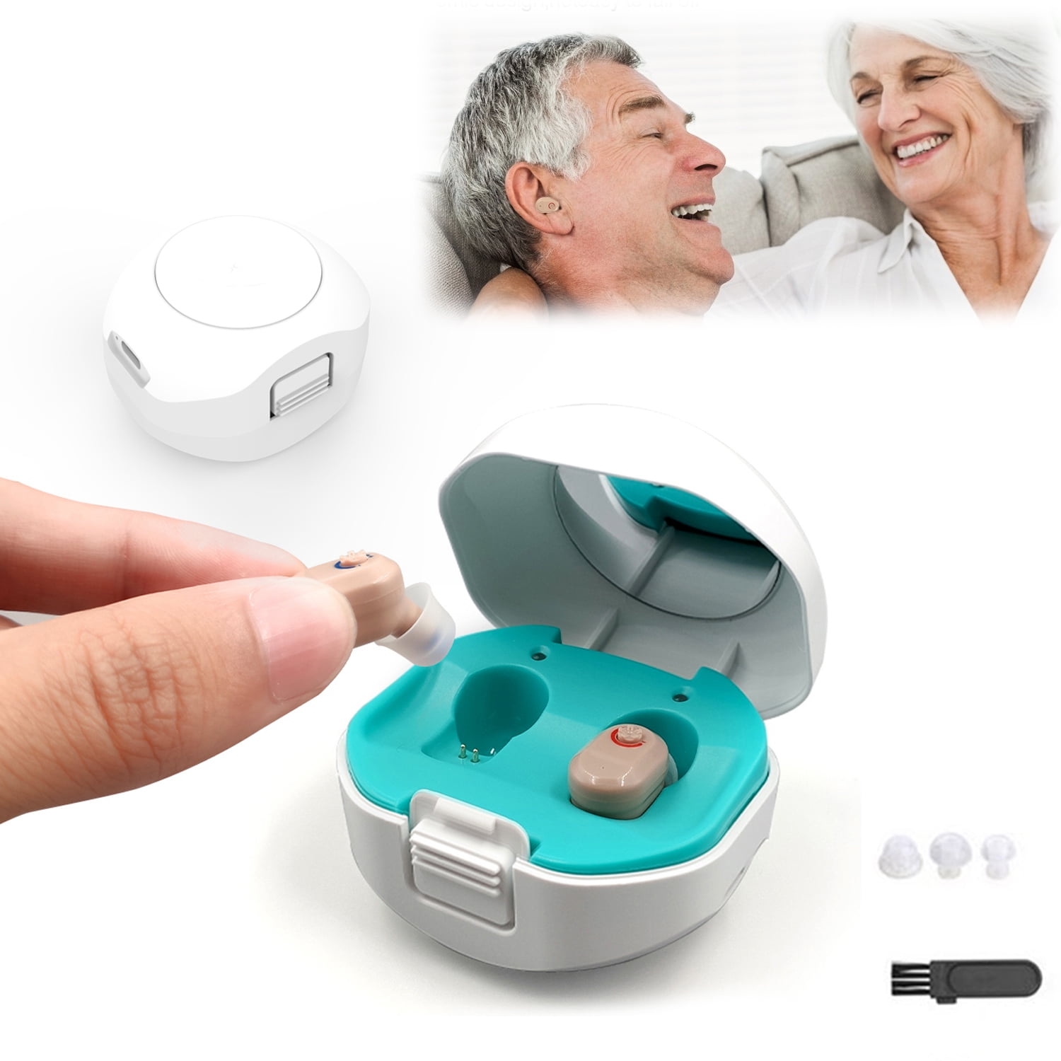 Hearing Aids for Ears, Mini Invisible Rechargeable Hearing Amplifier to